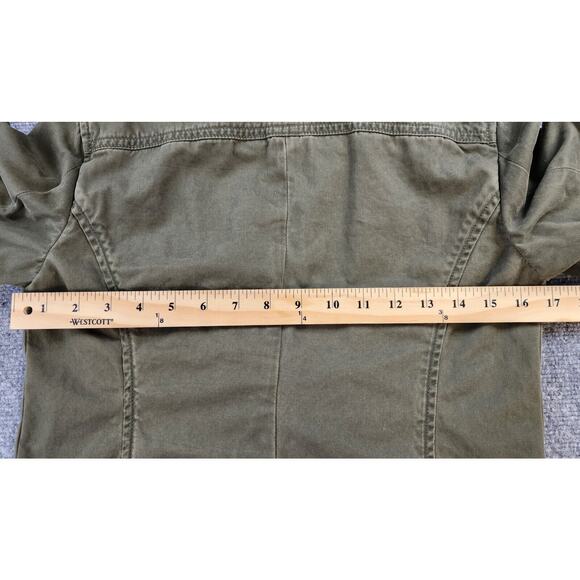 Eddie Bauer Jacket Womens 4 Green Legend Wash Two Button Lightweight Casual Work - Picture 4 of 14